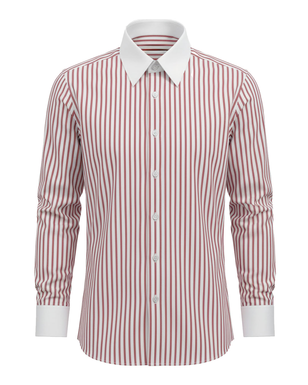 Charles Skjorte Rød Striped